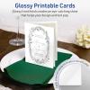 imageAvery Printable Rectangle Quarter Fold Greeting Cards 425quot x 55quot Glossy White Cardstock LaserInkjet 25 Total Great for Thank You Cards Event Invitations and More50 cards