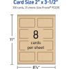 imageAvery Printable Rectangle Rounded Corner Business Cards Sure Feed Technology 2quot x 312quot Kraft Brown Cardstock PrintToTheEdge LaserInkjet Printable 80 Total200 cards