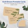 imageAvery Printable Rectangle Rounded Corner Business Cards Sure Feed Technology 2quot x 312quot Kraft Brown Cardstock PrintToTheEdge LaserInkjet Printable 80 Total80 cards