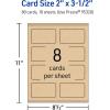 imageAvery Printable Rectangle Rounded Corner Business Cards Sure Feed Technology 2quot x 312quot Kraft Brown Cardstock PrintToTheEdge LaserInkjet Printable 80 Total80 cards