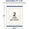 imageAvery Printable Rectangle Scalloped Postcards Sure Feed Technology 4quot x 6quot Ivory Cardstock PrintToTheEdge LaserInkjet Cards 100 Total100 cards
