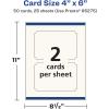 imageAvery Printable Rectangle Scalloped Postcards Sure Feed Technology 4quot x 6quot Ivory Cardstock PrintToTheEdge LaserInkjet Cards 100 Total50 cards