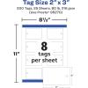 imageAvery Printable Rectangle Tags Strings Sure Feed Technology 2quot x 3quot Matte White Cardstock PrinttotheEdge LaserInkjet Tags 200 Total200 tags