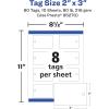imageAvery Printable Rectangle Tags Strings Sure Feed Technology 2quot x 3quot Matte White Cardstock PrinttotheEdge LaserInkjet Tags 200 Total80 tags