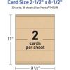 imageAvery Printable Rectangle Tent Cards Sure Feed Technology 25quot x 85quot Kraft Brown Carstock LaserInkjet 100 Total Great for Table Talkers Promotional Signs Instructional Signs and More20 cards