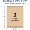 imageAvery Printable Rectangle Tent Cards Sure Feed Technology 25quot x 85quot Kraft Brown Carstock LaserInkjet 100 Total Great for Table Talkers Promotional Signs Instructional Signs and More50 cards