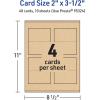 imageAvery Printable Rectangle Tent Cards Sure Feed Technology 2quot x 35quot Kraft Brown Cardstock PrintToTheEdge LaserInkjet Printable 100 Total Great for Table Talkers Promotional Signs and More40 cards