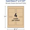 imageAvery Printable Rectangle Tent Cards Sure Feed Technology 2quot x 35quot Kraft Brown Cardstock PrintToTheEdge LaserInkjet Printable 100 Total Great for Table Talkers Promotional Signs and More100 cards