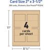 imageAvery Printable Rectangle Tent Cards Sure Feed Technology 2quot x 35quot Kraft Brown Cardstock PrintToTheEdge LaserInkjet Printable 100 Total Great for Table Talkers Promotional Signs and More200 cards