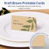 imageAvery Printable Rectangle Tent Cards Sure Feed Technology 2quot x 35quot Kraft Brown Cardstock PrintToTheEdge LaserInkjet Printable 100 Total Great for Table Talkers Promotional Signs and More200 cards