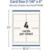 imageAvery Printable Rectangle Tent Cards with Sure Feed Technology 216quot x 4quot Matte Ivory Cardstock PrinttotheEdge LaserInkjet 200 Total Great for Table Talkers Promotional Signs and More100 cards