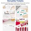 imageAvery Printable Rectangle Tickets 134quot x 512quot Glossy White Cardstock LaserInkjet Printable 500 Total100 cards