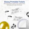 imageAvery Printable Rectangle Tickets 134quot x 512quot Glossy White Cardstock LaserInkjet Printable 500 Total100 cards