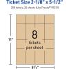 imageAvery Printable Rectangle Tickets 218quot x 512quot Kraft Brown Cardstock LaserInkjet Printable 400 Total200 cards
