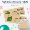 imageAvery Printable Rectangle Tickets 218quot x 512quot Kraft Brown Cardstock LaserInkjet Printable 400 Total400 cards