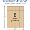 imageAvery Printable Rectangle Tickets 218quot x 512quot Kraft Brown Cardstock LaserInkjet Printable 400 Total400 cards