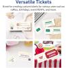 imageAvery Printable Rectangle Tickets 218quot x 512quot Matte Ivory Cardstock LaserInkjet Printable 200 Total400 cards