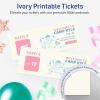 imageAvery Printable Rectangle Tickets 218quot x 512quot Matte Ivory Cardstock LaserInkjet Printable 200 Total80 cards