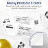 imageAvery Printable Rectangle Tickets 234quot x 812quot Glossy White Cardstock LaserInkjet Printable 100 Total200 cards