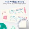 imageAvery Printable Rectangle Tickets 234quot x 812quot Matte Ivory Cardstock LaserInkjet Printable 40 Total40 cards