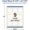 imageAvery Printable Square Business Cards Sure Feed Technology 25quot x 25quot Ivory Cardstock PrinttotheEdge LaserInkjet Cards 450 Total450 cards