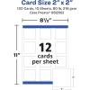 imageAvery Printable Square Cards Sure Feed Technology 2quot x 2quot Matte White Cardstock PrinttotheEdge LaserInkjet Cards 120 TotalMate White