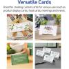 imageAvery Printable Tent Cards with Sure Feed Technology 212quot x 812quot Matte White with Embossed Border 100 Blank Place Cards for Laser and Inkjet Printers 5305Arched White