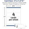 imageAvery Printable Tent Cards with Sure Feed Technology 212quot x 812quot Matte White with Embossed Border 100 Blank Place Cards for Laser and Inkjet Printers 5305Arched White