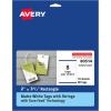 imageAvery Tags with Metallic Gold Borders and Strings 2quot x 35quot 40 Total LaserInkjet Printable Tags 3326Matte White