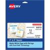 imageAvery Tags with Metallic Gold Borders and Strings 2quot x 35quot 40 Total LaserInkjet Printable Tags 3326Matte White
