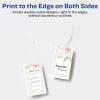 imageAvery Tags with Metallic Gold Borders and Strings 2quot x 35quot 40 Total LaserInkjet Printable Tags 3326Matte White