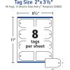 imageAvery Tags with Metallic Gold Borders and Strings 2quot x 35quot 40 Total LaserInkjet Printable Tags 3326White