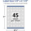 imageAvery TrueBlock Matte White Barbell Labels Sure Feed Technology 05quot x 25quot 450 Matte White Labels LaserInkjet Printable Great for Jewelry and Product Merchandising1 125 labels