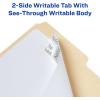 imageAvery Ultra Tabs File Tabs 3quot x 15quot 2Side Writable White SelfAdhesive 24 Per Pack 48 Total 2Pack of 74776