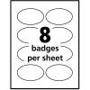 imageAvery White Adhesive Oval Name Badges 2 x 314 Pack of 160 5326