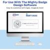 imageThe Mighty Badge by Avery 1quot x 3quot Gold Name Tags 10 ID Badges 80 Inserts for Laser Printers 7120410 badges