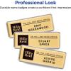 imageThe Mighty Badge by Avery 1quot x 3quot Gold Name Tags 10 ID Badges 80 Inserts for Laser Printers 7120410 badges