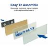imageThe Mighty Badge by Avery 1quot x 3quot Gold Name Tags 10 ID Badges 80 Inserts for Laser Printers 7120410 badges Pack of 5