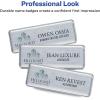 imageThe Mighty Badge by Avery 1quot x 3quot Magnetic Name Tags 50 Silver Name Badges 120 Customizable Inserts 7120810 Badges