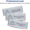 imageThe Mighty Badge by Avery 1quot x 3quot Magnetic Name Tags 50 Silver Name Badges 120 Customizable Inserts 712084 Badges