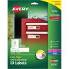 imageAvery 00756 Easy Align SelfLaminating ID Labels LaserInkjet 2 1516 x 3 516 White Pack of 1001132 x 312