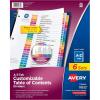 imageAvery AZ Dividers for 3 Ring Binders 26 Tabs per Set Customizable Table of Contents Multicolor Tabs Great for Organizing Reports Projects and More 12 Sets of 11125Multicolor