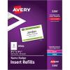 imageAvery Customizable Name Badge Inserts 225quot x 35quot White 400 Printable Name Tag Inserts 5390White