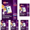 imageAvery Customizable Name Badges 6quot x 425quot LaserInkjet Printable Inserts Including Tickets 25 Vertical Name Tag Holders Includes Lanyards 8520100 Pack of 5