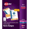 imageAvery Customizable Name Badges 6quot x 425quot LaserInkjet Printable Inserts Including Tickets 25 Vertical Name Tag Holders Includes Lanyards 852075