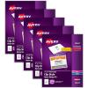 imageAvery Customizable Name Badges Clip Style 3quot x 4quot Clear Name Tag Holders White LaserInkjet Printable Inserts 100 Total 745413 x 4 Pack of 5