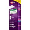 imageAvery Customizable Name Badges Pin Style 225quot x 35quot Clear Name Tag Holders White LaserInkjet Printable Inserts 200 Total 7465224