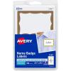imageAvery Customizable Name Tags 213quot x 338quot White with Blue Border 6 Packs of 100 600 Removable Name Badges Total 44144Gold Border