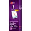 imageAvery Heavy Duty Badge Holders 3quot x 4quot 100 Horizontal ID Badge Holders with Clips 292350