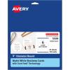 imageAvery Printable Business Cards with Sure Feed Technology 2quot x 35quot White 250 Blank Business Cards Inkjet Printer Paper 08371Round